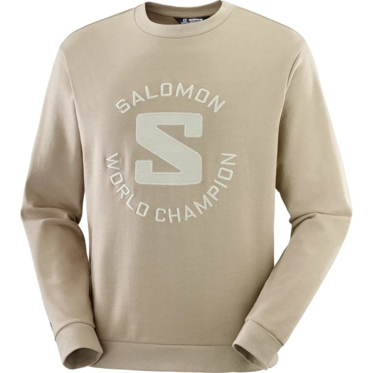 Sudaderas Salomon Outlife Logo Summer Hombre Beige | MX LXAY328